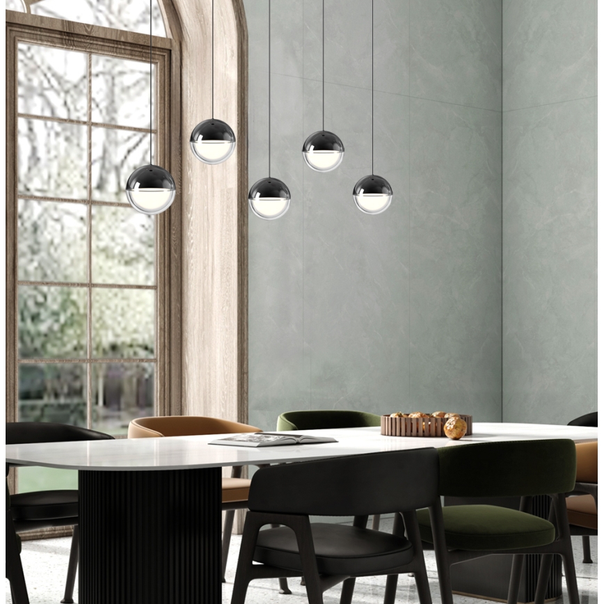 LED csillár kábelen ZIREA LED/30W/230V fekete