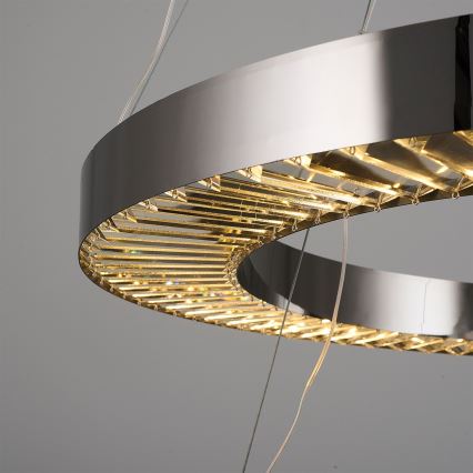 LED csillár kábellel JESI LED/140W/230V 3000K átm. 100 cm ezüstszínű