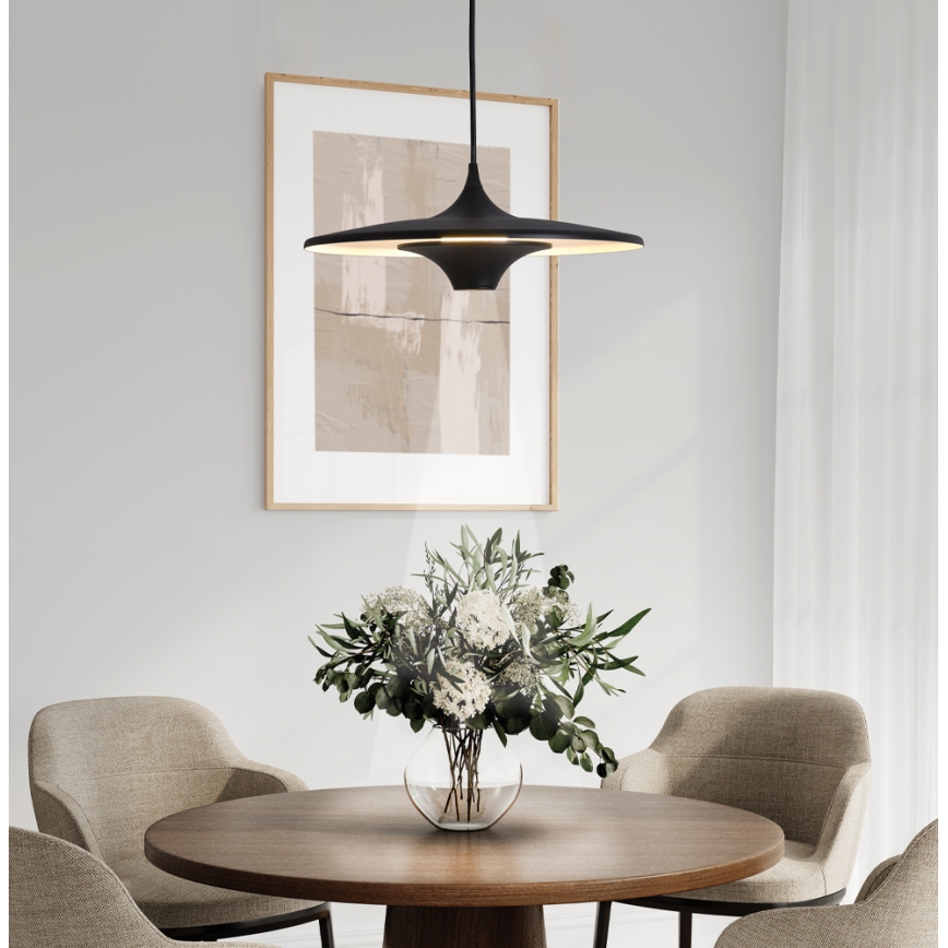 LED csillár kábellel RENE LED/19W/230V CRI 90 fekete