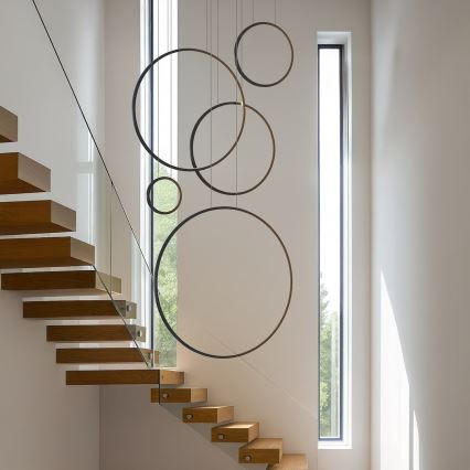 LED csillár kábellel SATURNO LED/100W/230V fekete