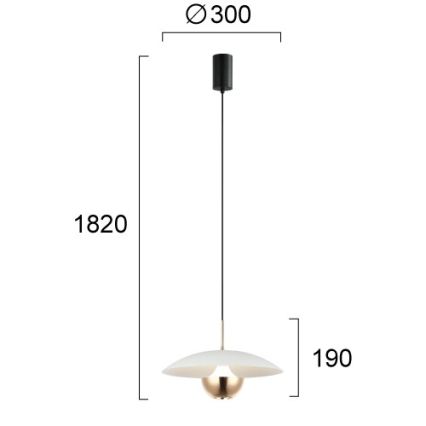 LED csillár kábellel VALIA LED/9W/230V fehér/arany