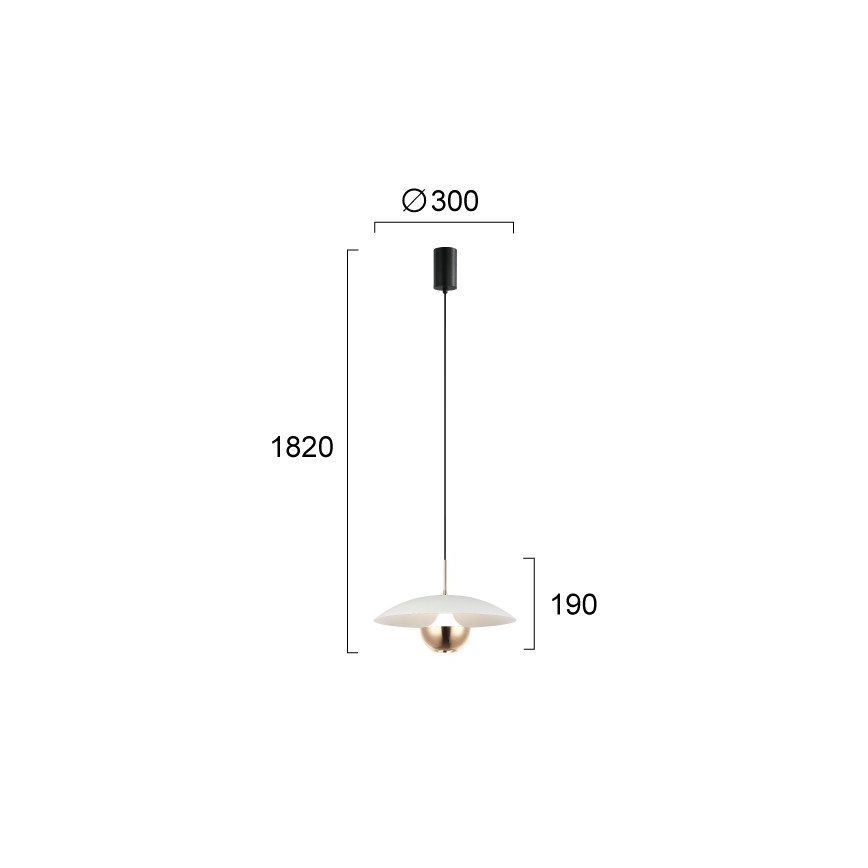 LED csillár kábellel VALIA LED/9W/230V fehér/arany