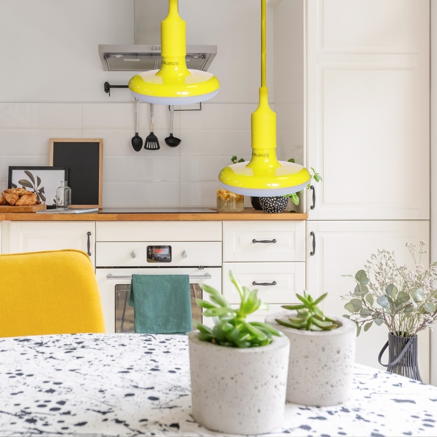 LED csillár kábelre 1xE27/15W/230V 6000K sárga