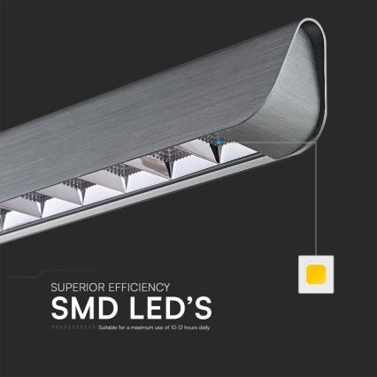 LED csillár kábelre szerelve LED/36W/230V 3000/4000/6400K antracit