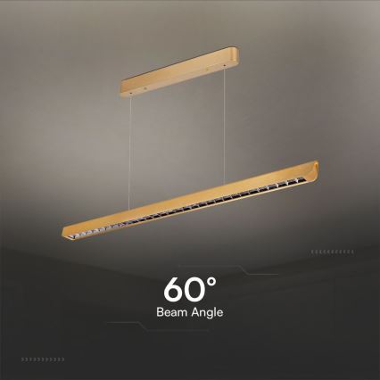 LED csillár kábelre LED/36W/230V 3000/4000/6400K arany