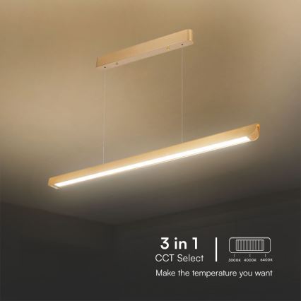 LED csillár kábelre LED/36W/230V 3000/4000/6400K arany