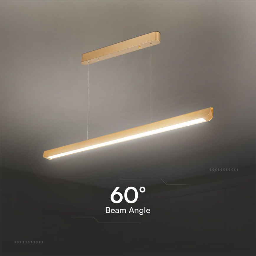 LED csillár kábelre LED/36W/230V 3000/4000/6400K arany