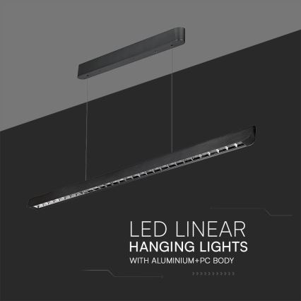 LED csillár kábelre LED/36W/230V 3000/4000/6400K fekete