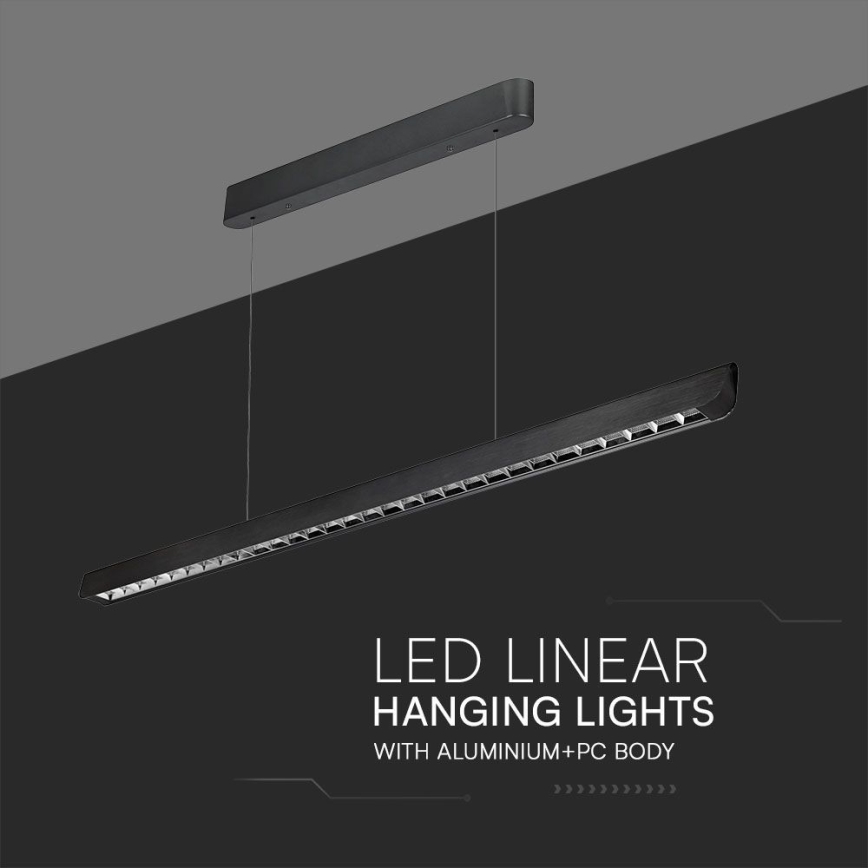 LED csillár kábelre LED/36W/230V 3000/4000/6400K fekete