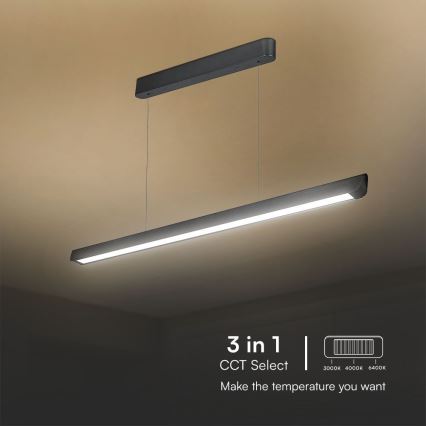 LED csillár kábelre LED/36W/230V 3000/4000/6400K fekete