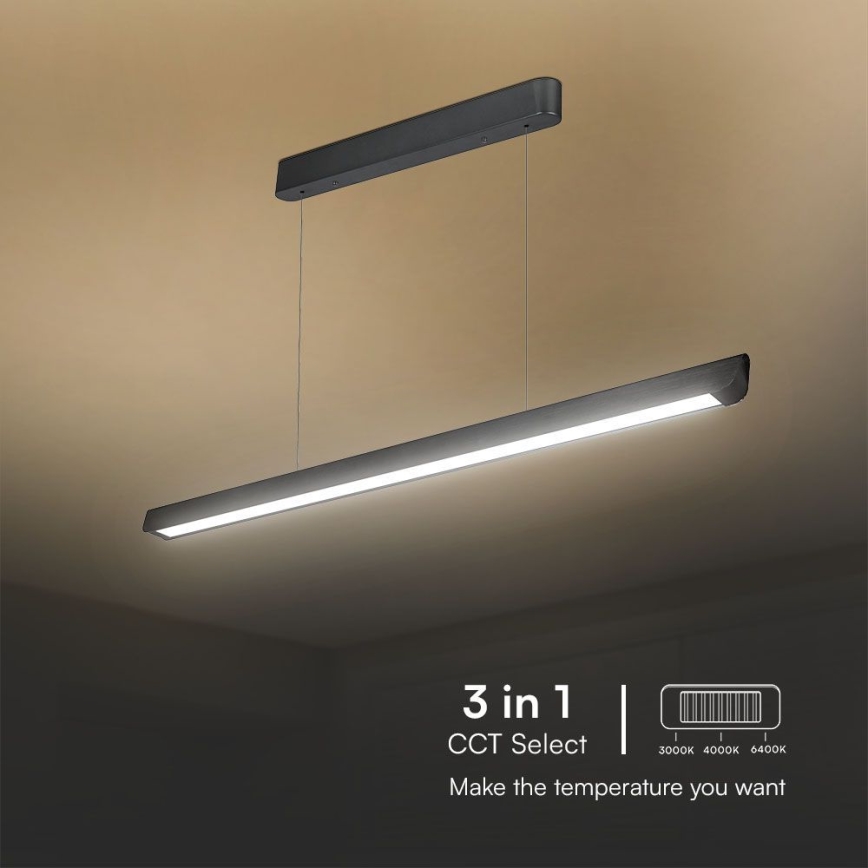 LED csillár kábelre LED/36W/230V 3000/4000/6400K fekete
