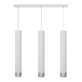 LED csillár kábelre TUBA 3xGU10/4,8W/230V fehér/fényes króm