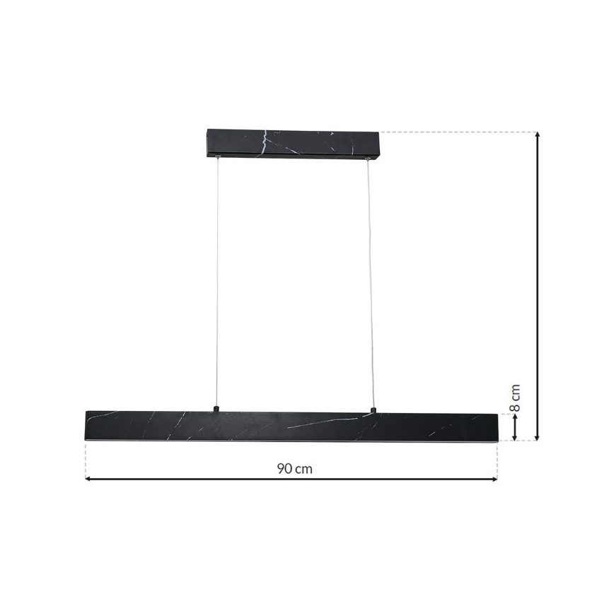LED csillár PIERCE LED / 18W / 230V fekete