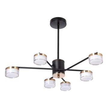 LED Csillár rúdon 6xLED/6W/230V 3000-6500K átm. 59 cm arany/fekete