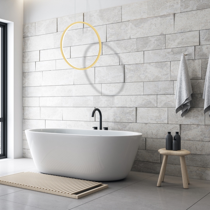 LED csillár kábelre SATURNO LED/28W/230V átm. 50 cm IP44 arany