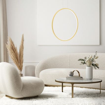 LED csillár kábelre SATURNO LED/46W/230V átm. 80 cm IP44 arany