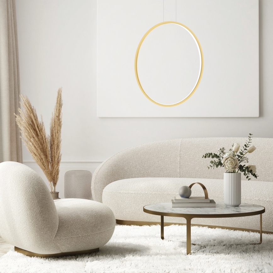 LED csillár kábelre SATURNO LED/46W/230V átm. 80 cm IP44 arany