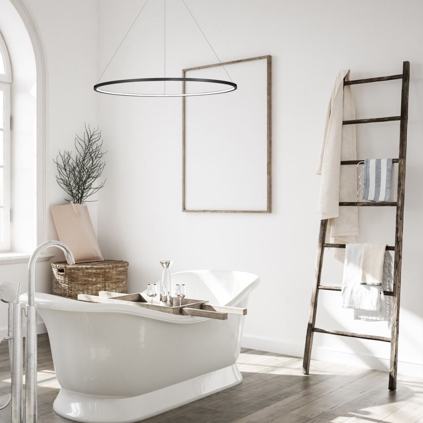 LED csillár kábelre SATURNO LED/57W/230V átmérő 100 cm IP44 antracit