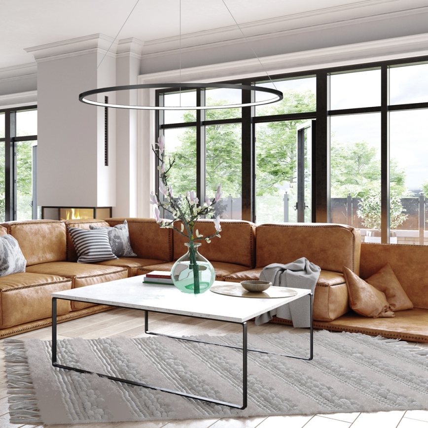 LED csillár kábelre SATURNO LED/57W/230V átmérő 100 cm IP44 antracit