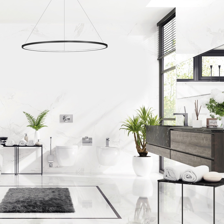 LED csillár kábelre SATURNO LED/65W/230V átm. 120 cm IP44 antracit