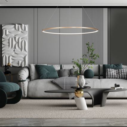 LED csillár kábelre SATURNO LED/65W/230V átm. 120 cm IP44 arany