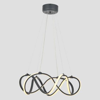 LED Csillár zsinóron 2xLED/27W/230V 3000/4000/6000K fekete