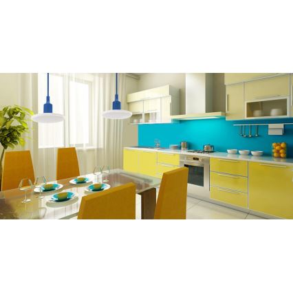 LED Csillár zsinóron ALBENE 1xLED/18W/230V kék