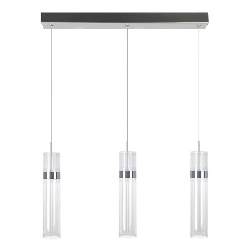 LED csillár zsinóron AMBIENTE 3xLED/6W/230V 3000/4000/6000K fényes króm