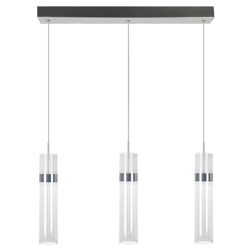 LED csillár zsinóron AMBIENTE 3xLED/6W/230V 3000/4000/6000K fényes króm