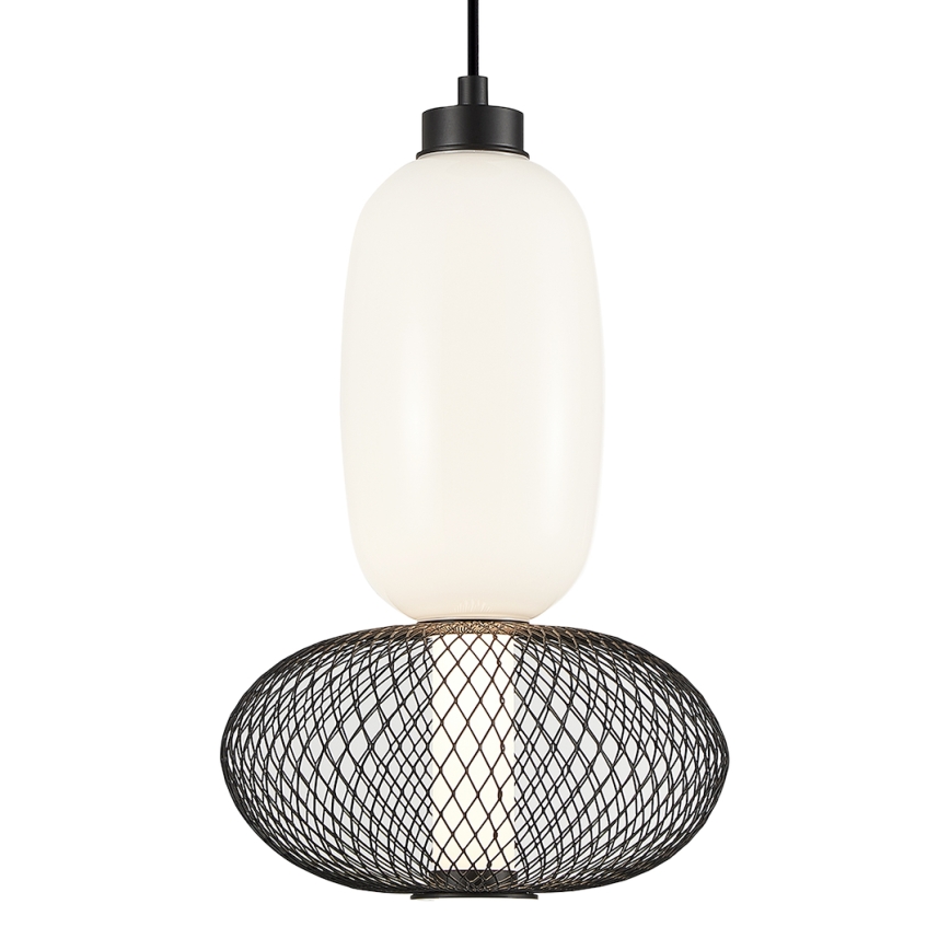 LED Csillár zsinóron ARAME LED/15W/230V átm. 22 cm fekete