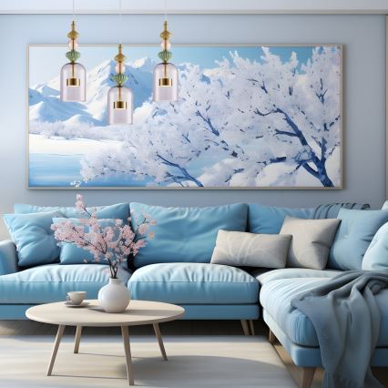 LED Csillár zsinóron ARTE LED/12W/230V átm. 13 cm réz