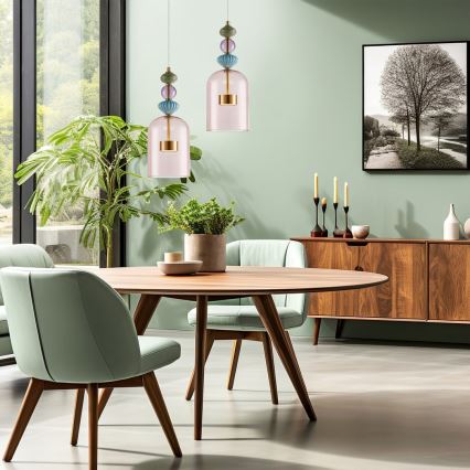 LED Csillár zsinóron ARTE LED/12W/230V átm. 16 cm réz