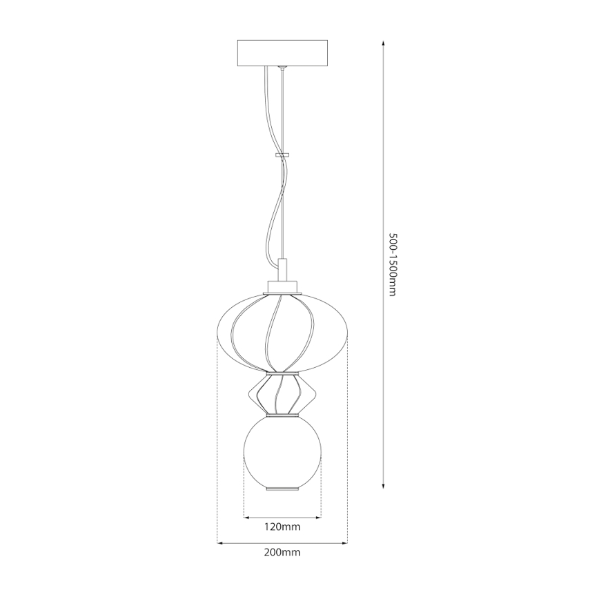 LED Csillár zsinóron ASCOLI LED/8W/230V átm. 20 cm zöld/kék