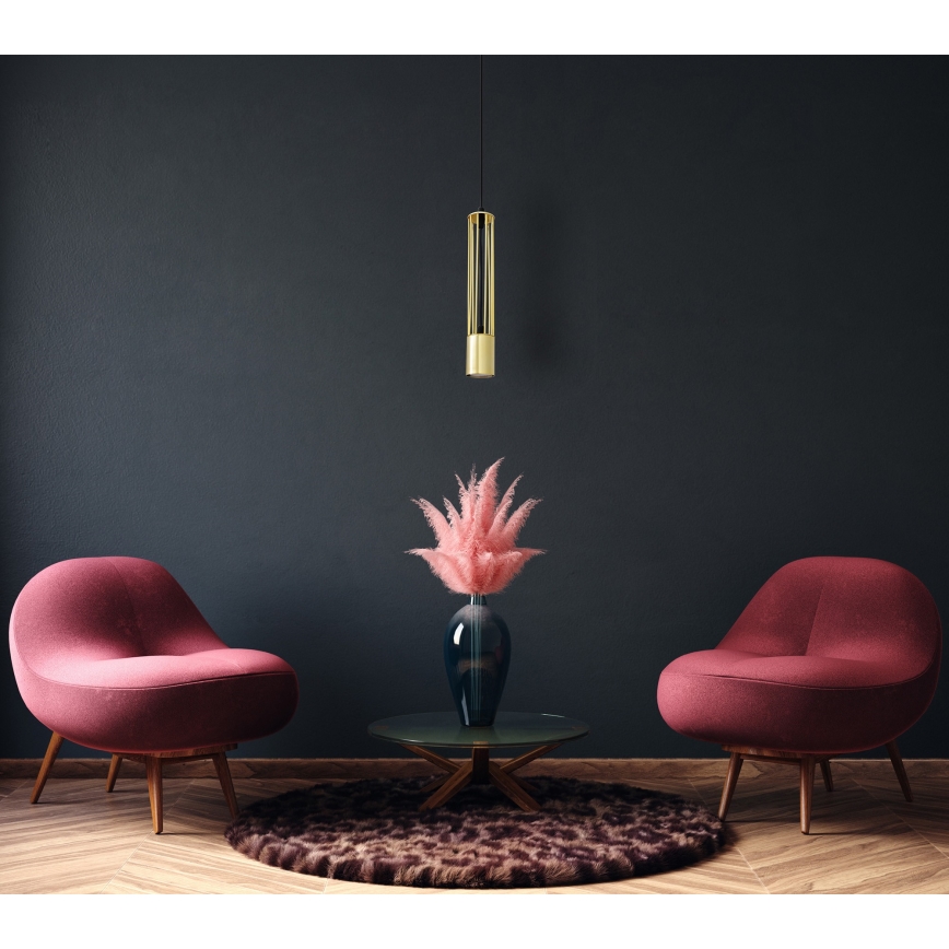 LED Csillár zsinóron BARS 1xGU10/4,8W/230V arany