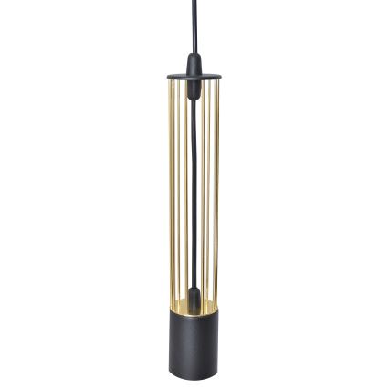 LED Csillár zsinóron BARS 2xGU10/4,8W/230V fekete/arany
