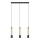 LED Csillár zsinóron BARS 3xGU10/4,8W/230V arany/fekete