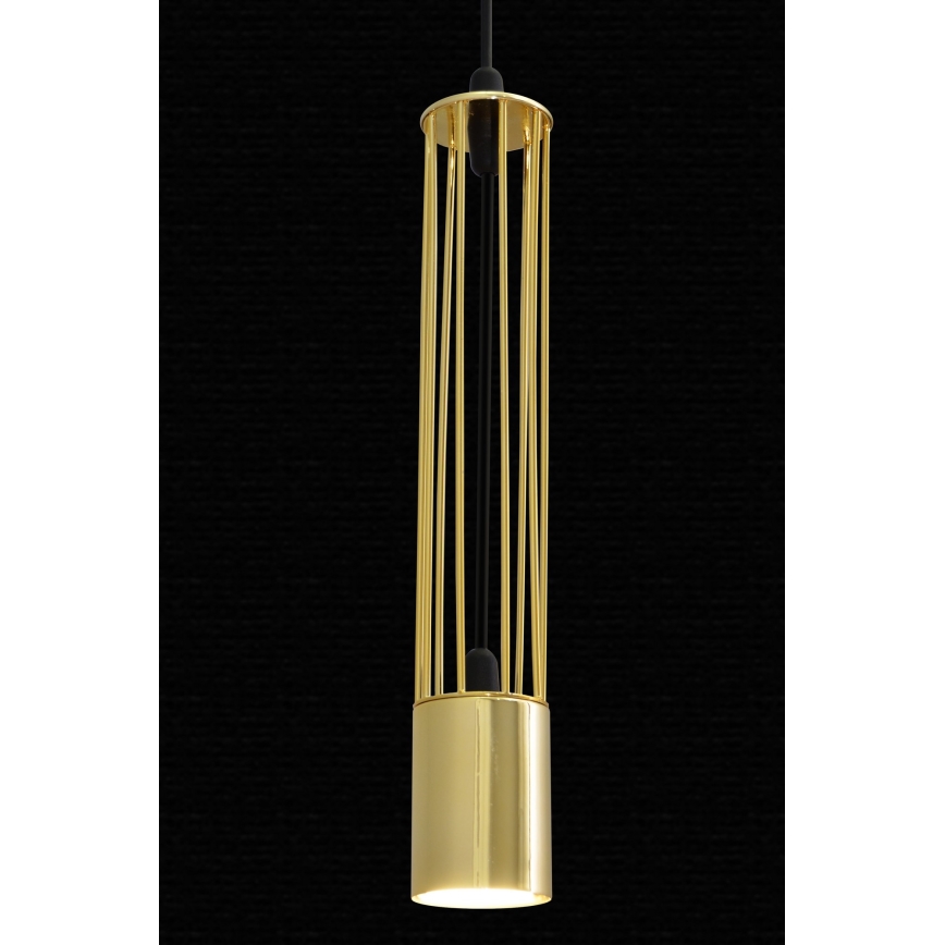 LED Csillár zsinóron BARS 3xGU10/4,8W/230V arany/fekete
