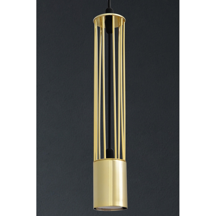 LED Csillár zsinóron BARS 3xGU10/4,8W/230V arany/fekete