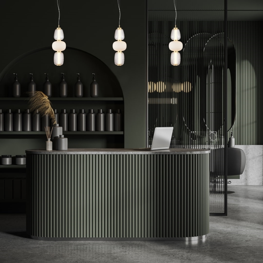 LED Csillár zsinóron CARO LED/28W/230V arany