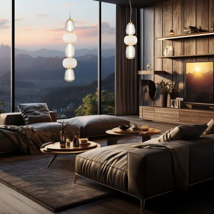 LED Csillár zsinóron CARO LED/28W/230V arany