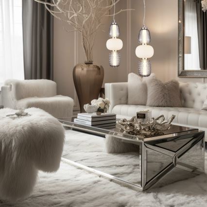 LED Csillár zsinóron CARO LED/28W/230V fényezett króm