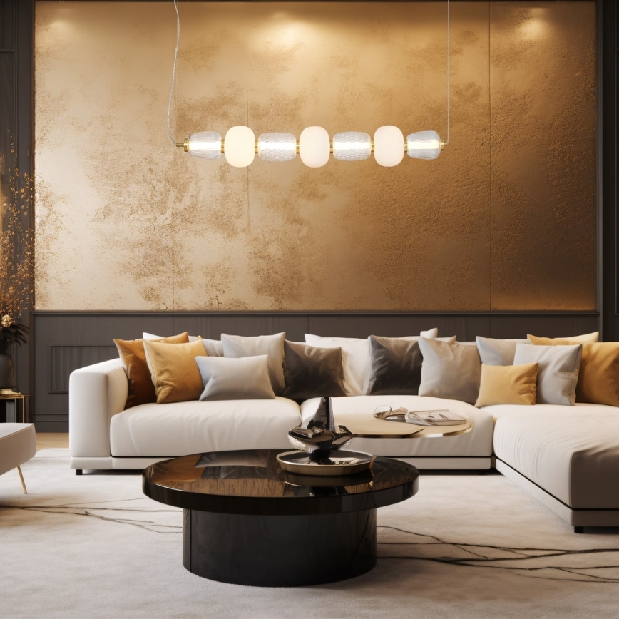 LED Csillár zsinóron CARO LED/42W/230V arany