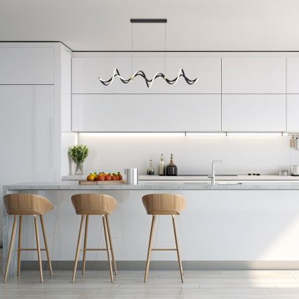 LED Csillár zsinóron COLIA LED/55W/230V fekete/arany