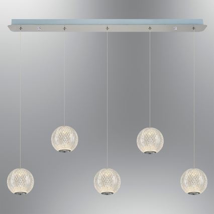 LED csillár zsinóron CREMONA 5xLED/5W/230V 3000K matt króm