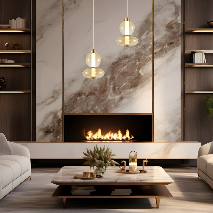 LED Csillár zsinóron DAPHNE LED/12W/230V arany