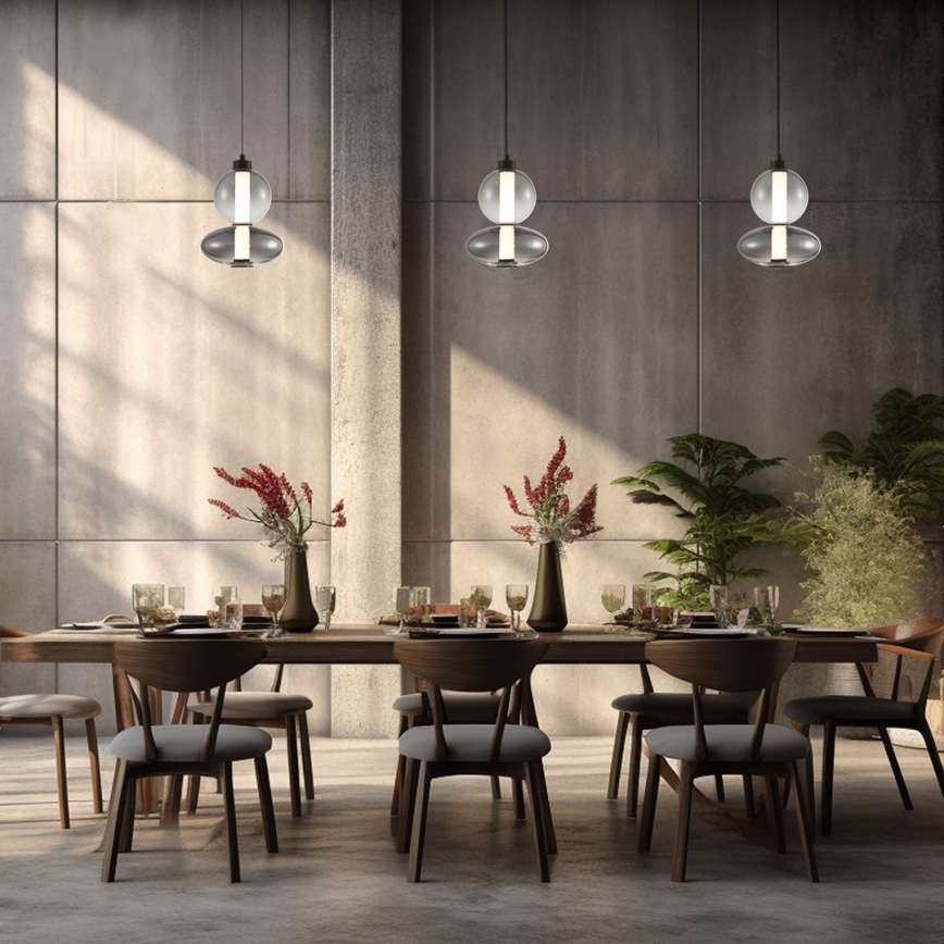 LED Csillár zsinóron DAPHNE LED/12W/230V szürke