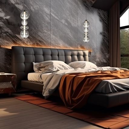 LED Csillár zsinóron DAPHNE LED/36W/230V szürke