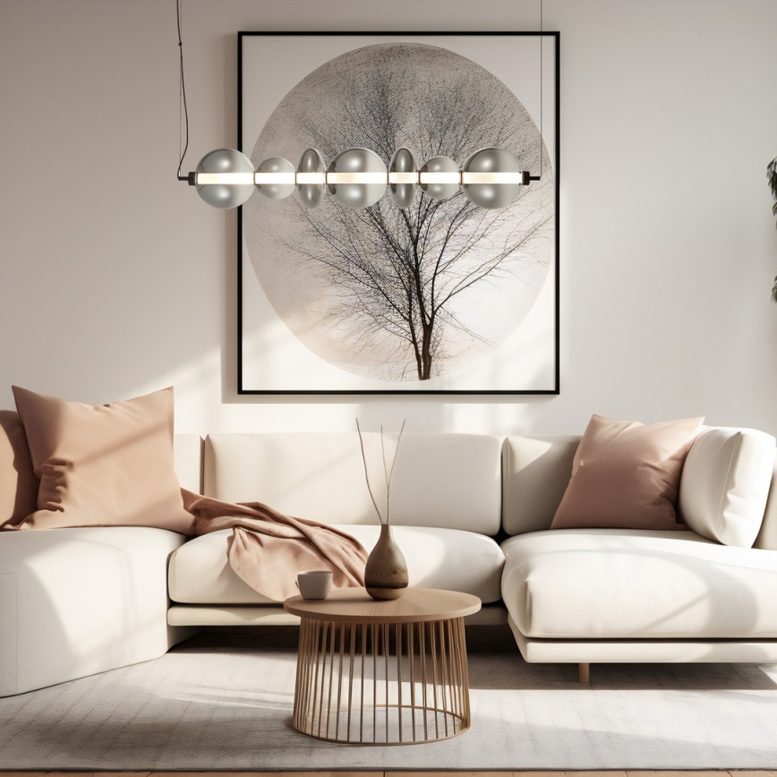 LED Csillár zsinóron DAPHNE LED/40W/230V szürke