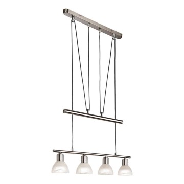 LED Csillár zsinóron DAYTONA 4xE14/5W/230V 3000K fényezett króm