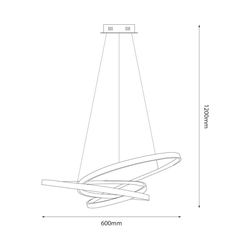 LED Csillár zsinóron EMPOLI LED/55W/230V fekete